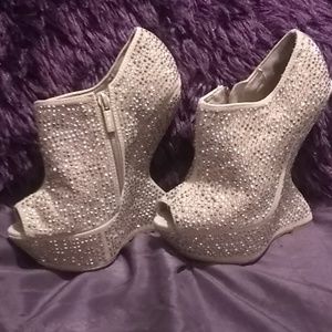 Fun, sparkly wedges
